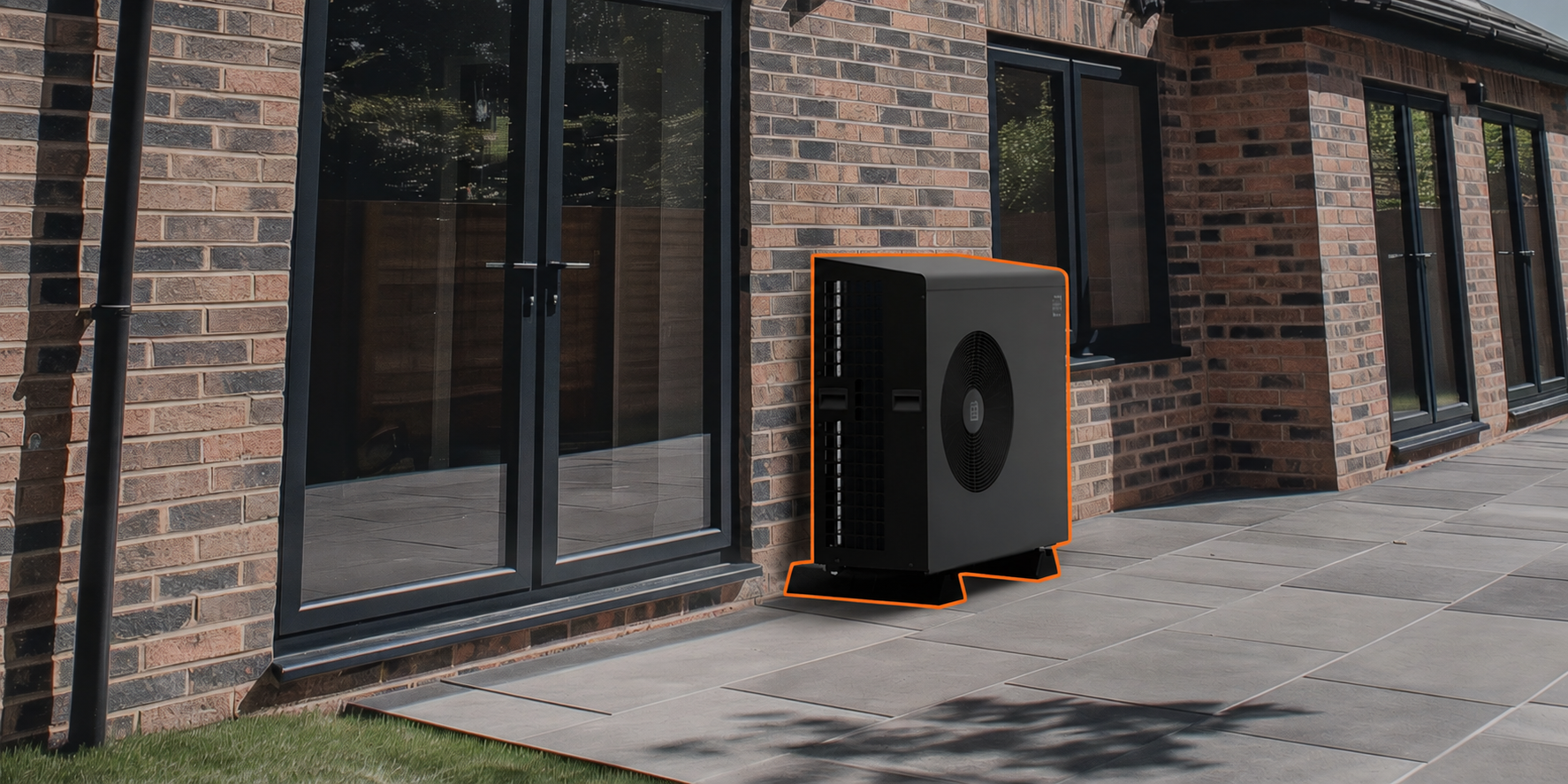 Air source heat pump installed beside a UK home for the Boiler Upgrade Scheme guide